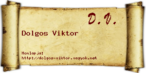 Dolgos Viktor névjegykártya